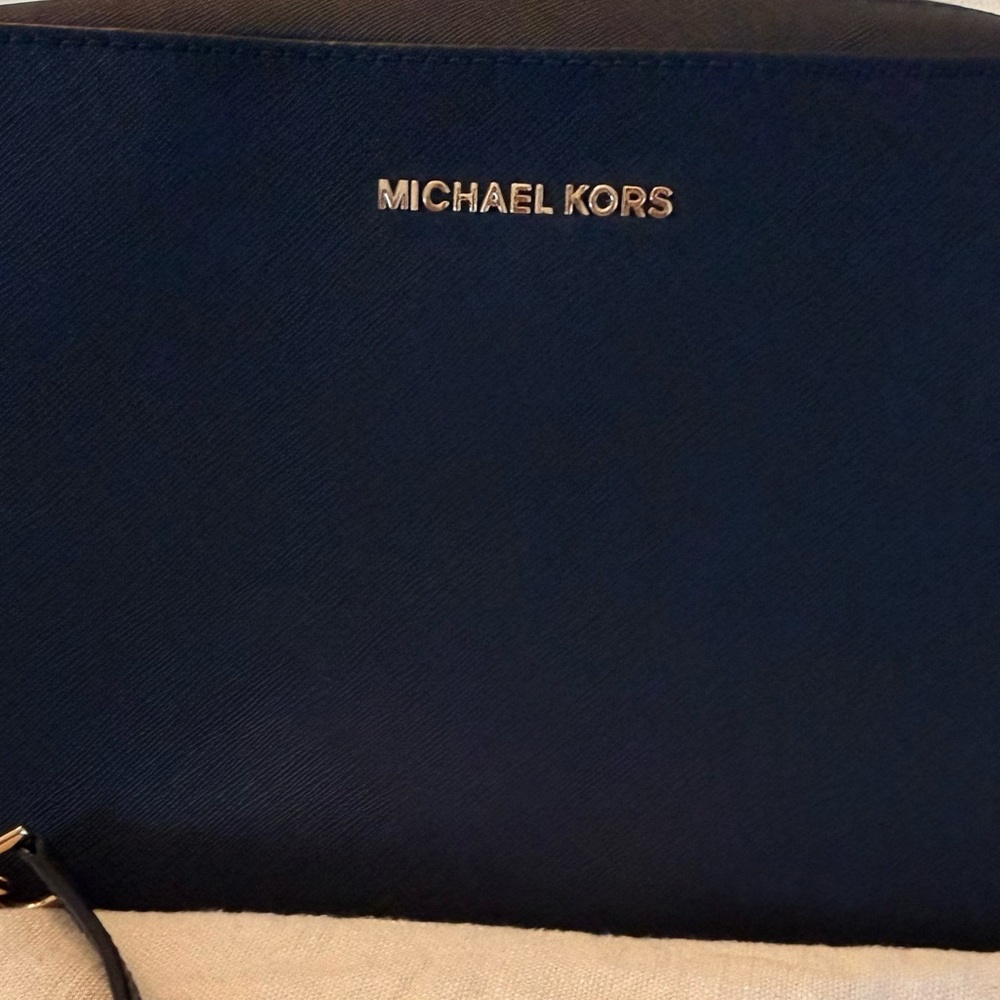 Michael Kors Black Crossbody Bag with Gold Accents - Picture 4 of 5